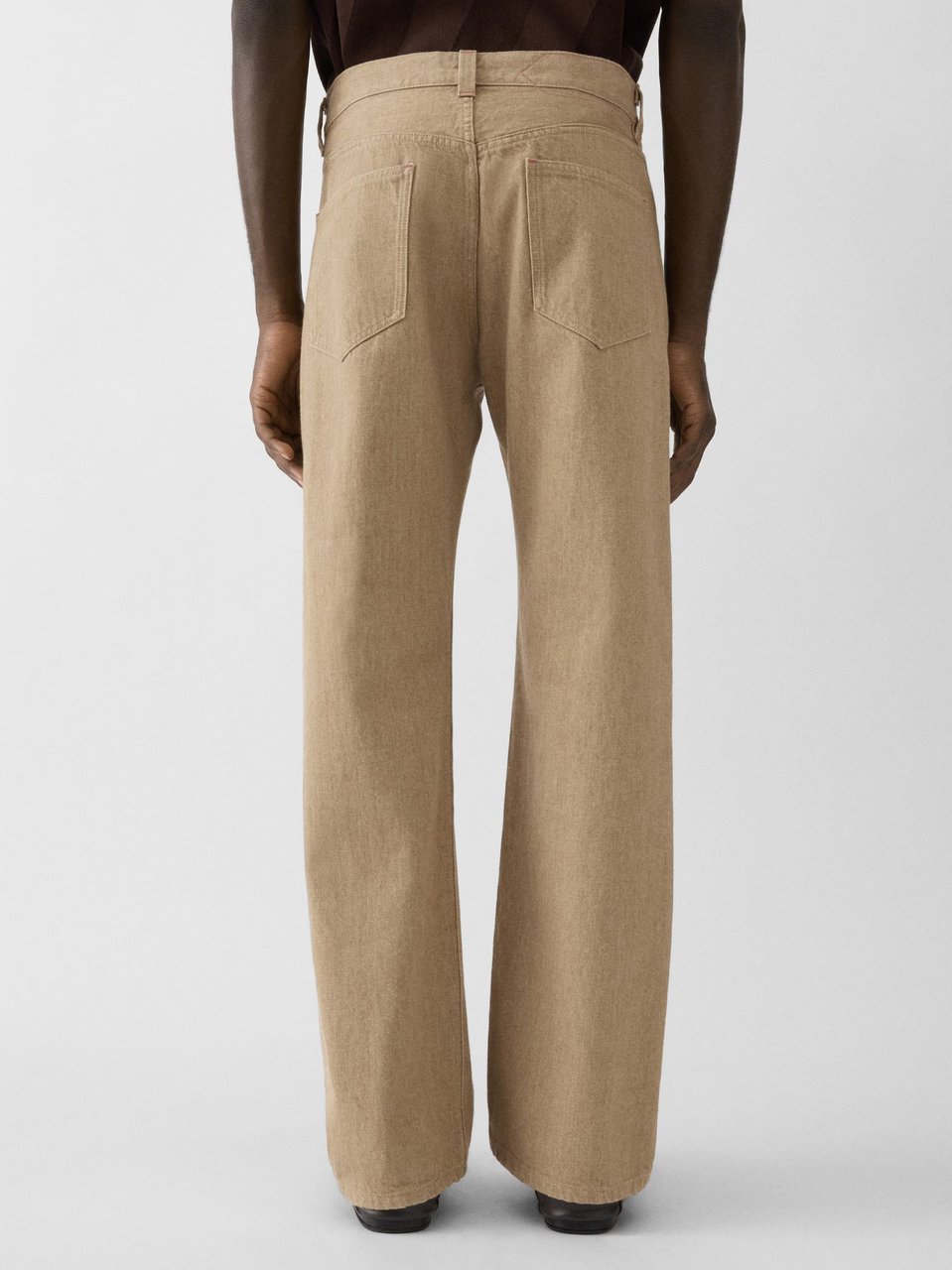 Jacquemus Beige Straight Fit Cotton Jeans Neutraal