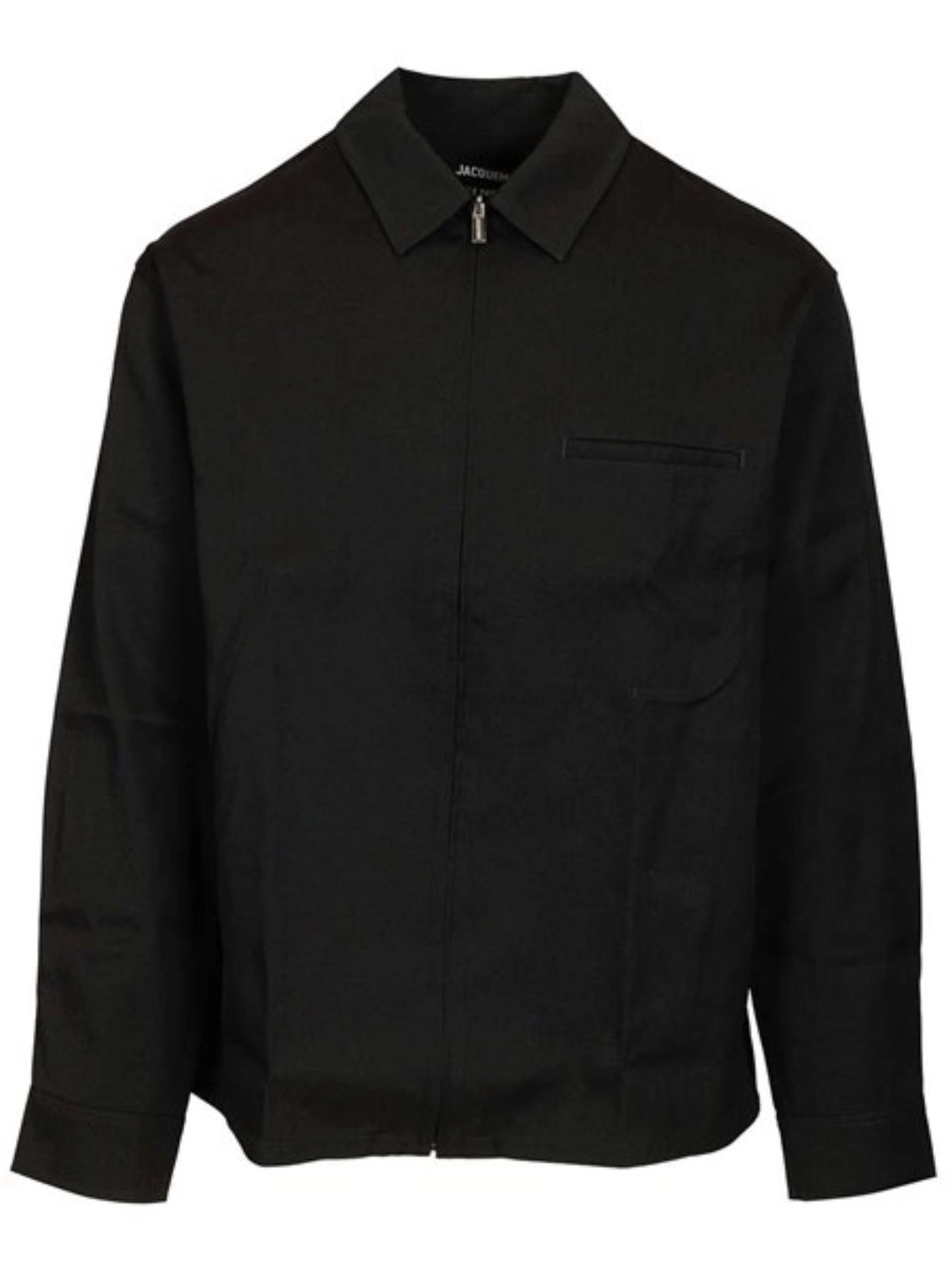 Jacquemus Black Workwear Design Virgin Wool Shirt Zwart