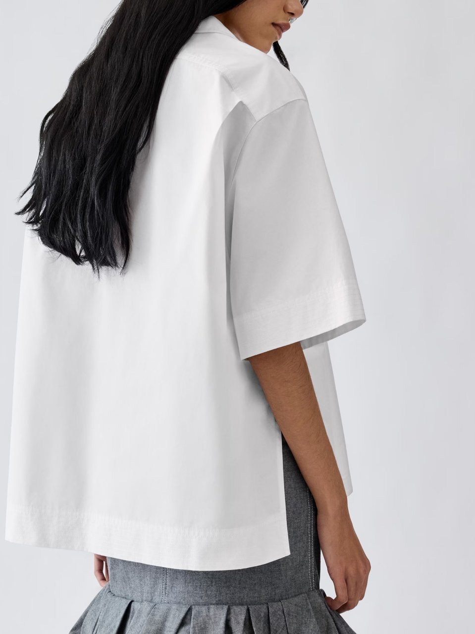 Jacquemus White Oversized Camp Collar Cotton Shirt Wit