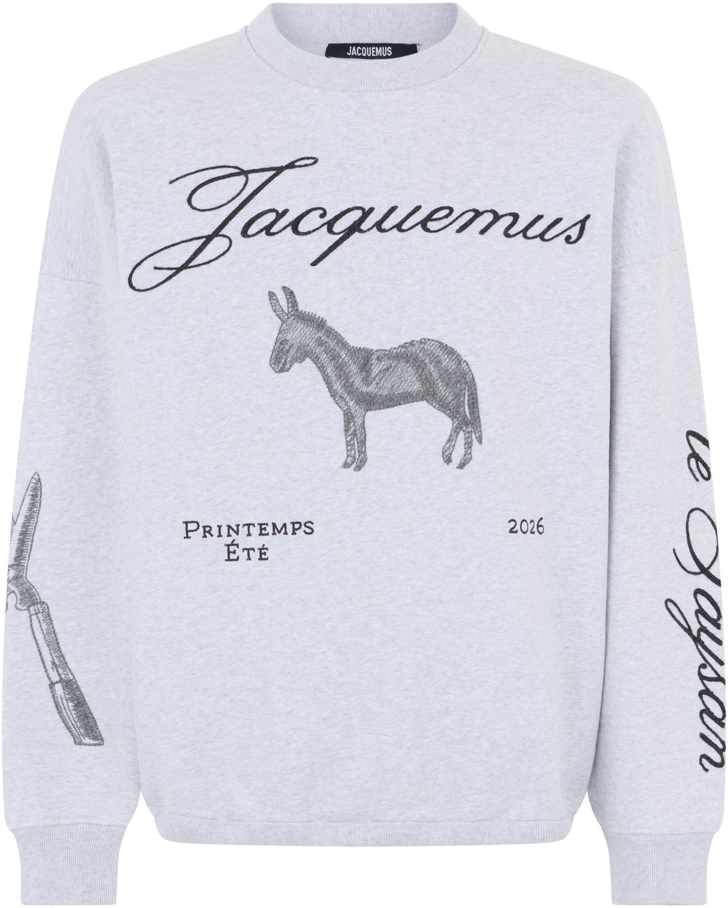 Jacquemus Embroidered Le Paysan hoodie Grijs