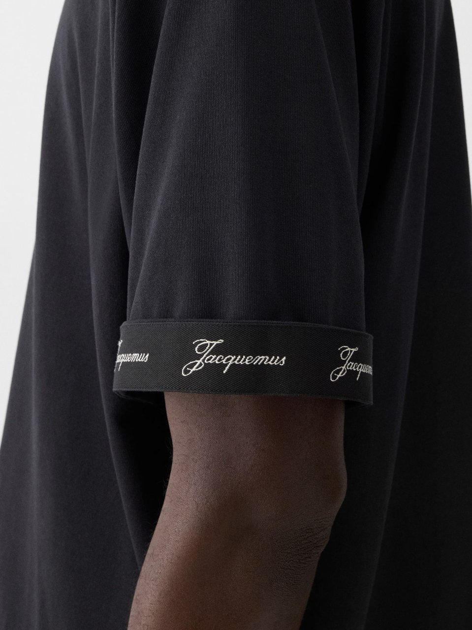 Jacquemus Relaxed Fit Cotton Crewneck T-Shirt With Logo Detail Zwart