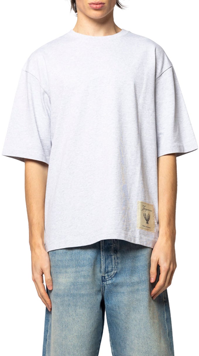 Jacquemus LE TSHIRT TORNEO MC ROSEMARY LABEL GREY Grijs