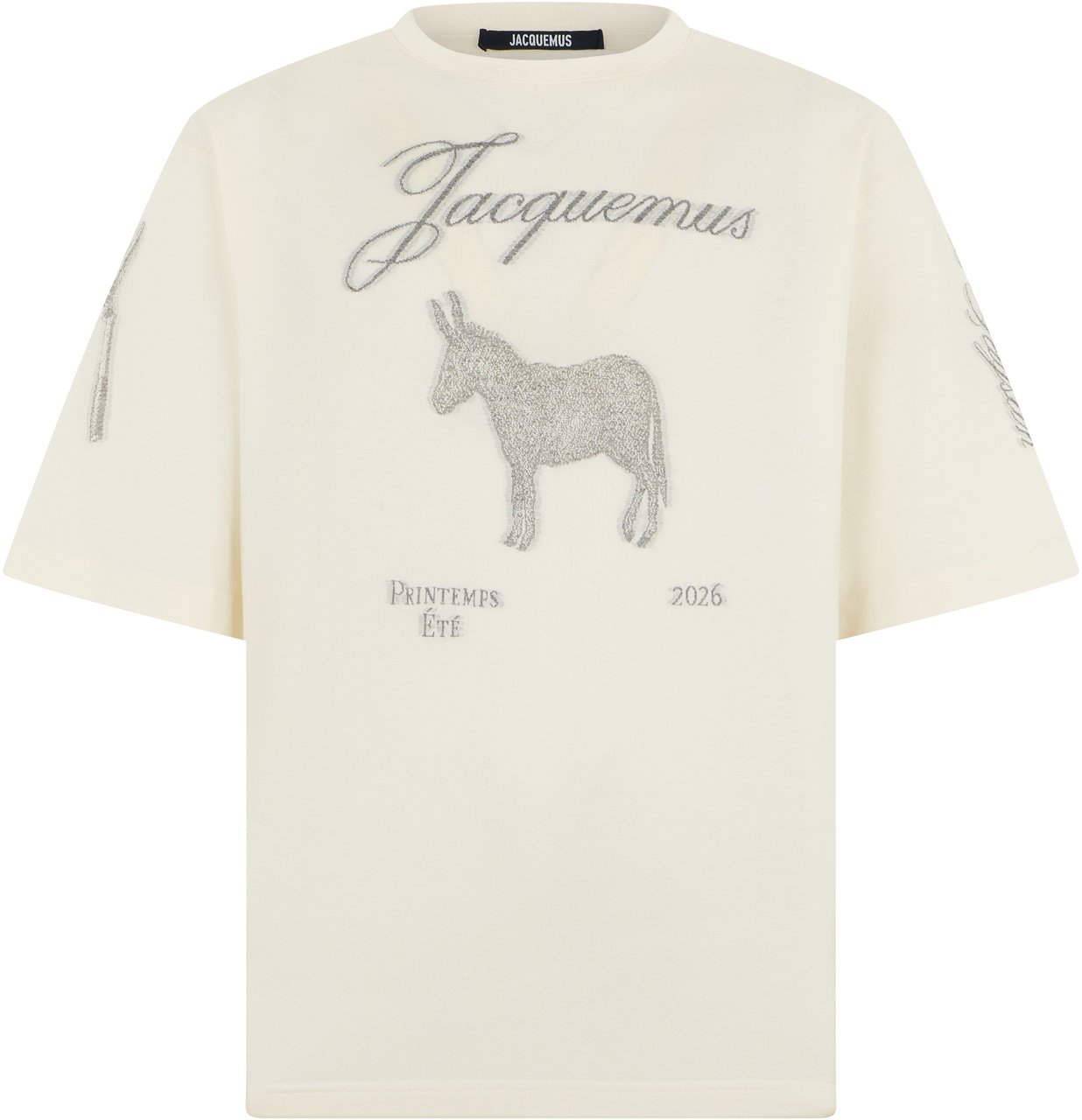 Jacquemus Elegant T-shirt with stylized animal, versatile Neutraal
