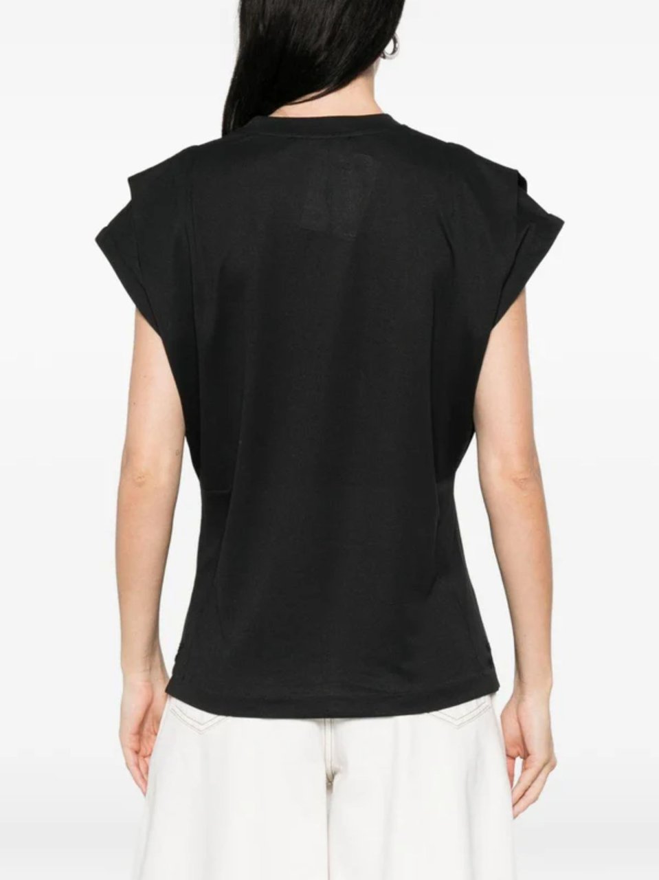 Jacquemus Black Paper-Effect Jersey Tank Top Zwart