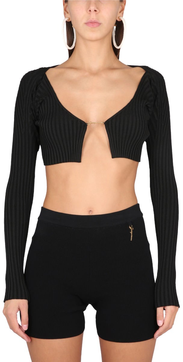 Jacquemus LE MAILLE PRALÙ TOP Zwart