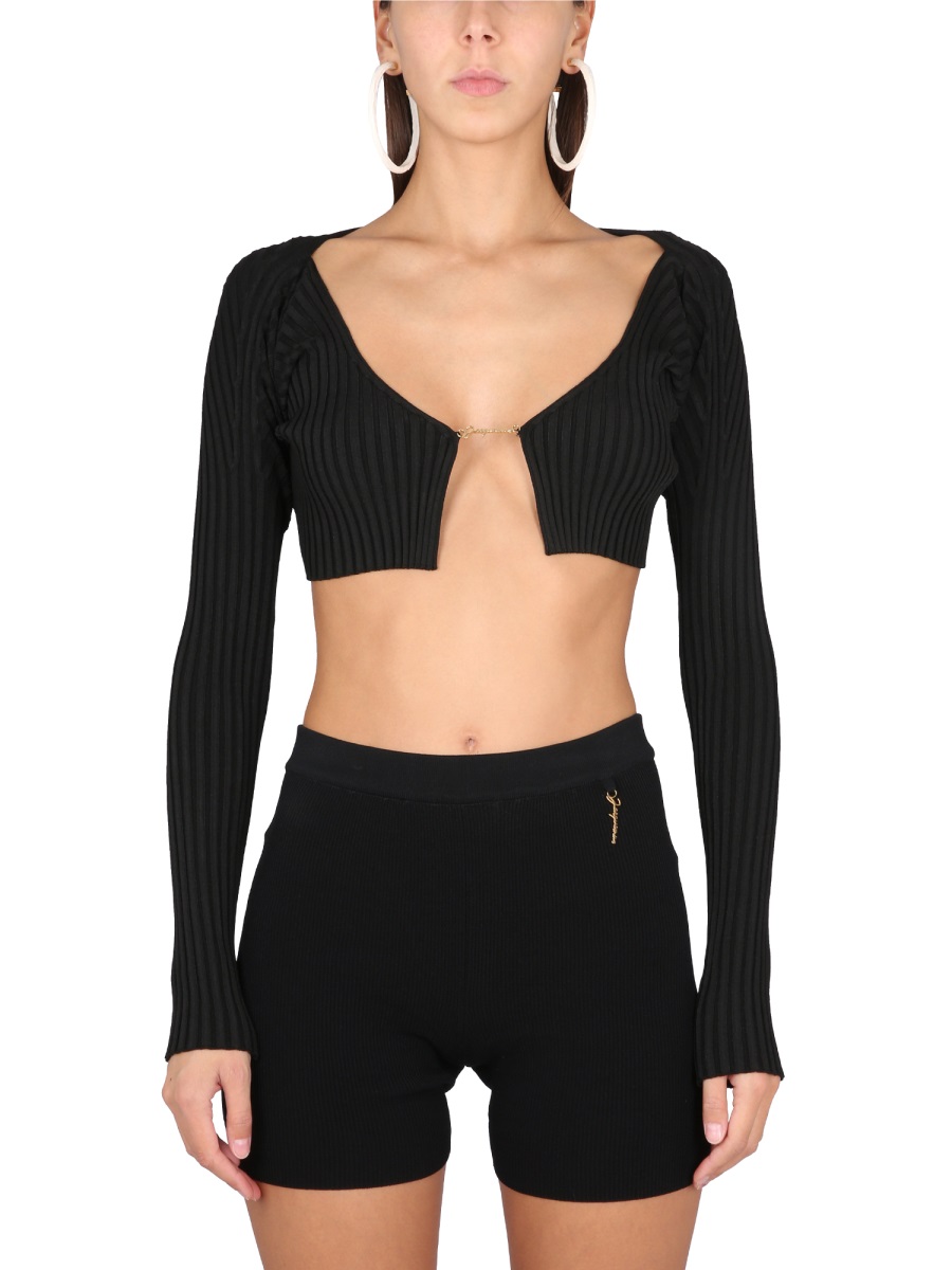 Jacquemus LE MAILLE PRALÙ TOP Zwart
