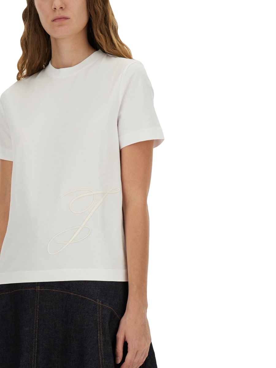 Jacquemus T-SHIRT WITH EMBROIDERED "J" Wit