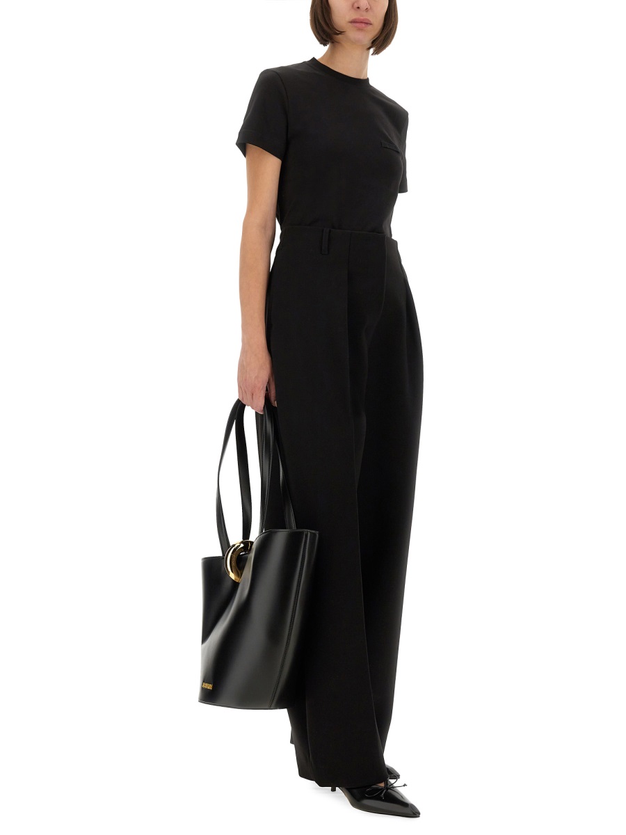 Jacquemus GROSGRAIN SHORT SLEEVE T-SHIRT Zwart