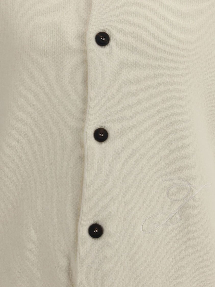 Jacquemus Heavyweight Knit Cardigan Wit