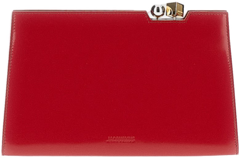 Jacquemus Red Le Salon Pochette Clutch Bag Rood