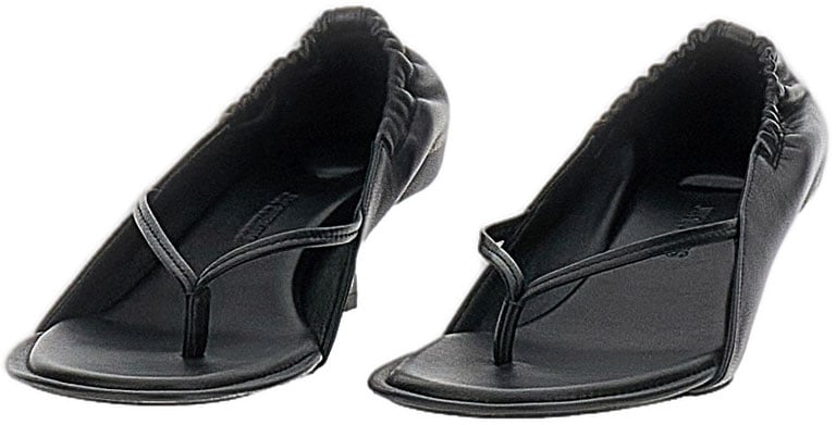 Jacquemus Black Nu-Pieds B Thong Sandals Zwart