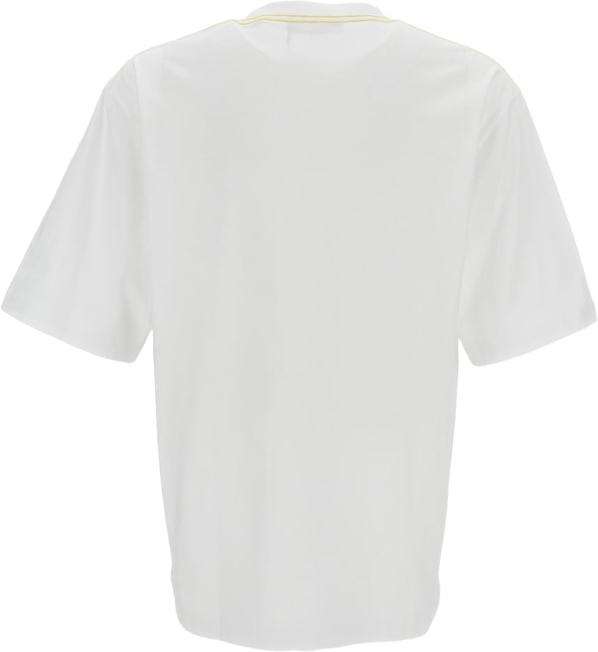 Jacquemus Cotton-Hemp Oversized Logo T-Shirt Wit