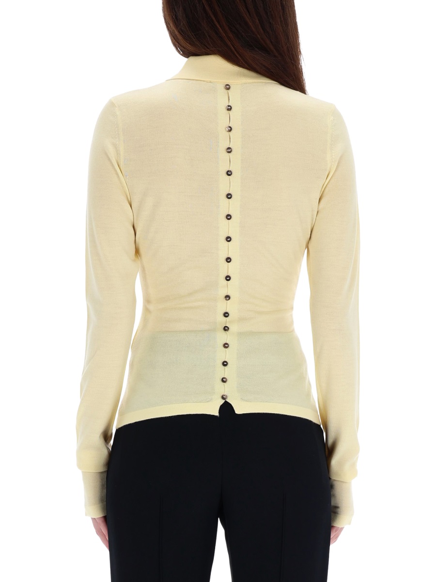 Jacquemus KNITTED POLO. Geel
