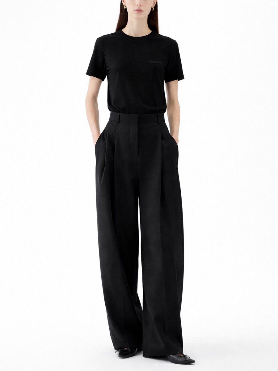 Jacquemus GROSGRAIN SHORT SLEEVE T-SHIRT Zwart