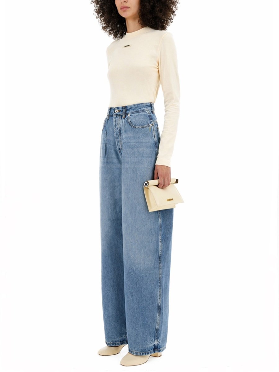 Jacquemus THE GROSGRAIN LONG-SLEEVED SHIRT Beige