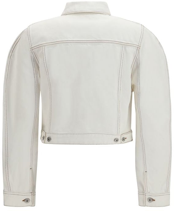 Jacquemus White Cotton Denim Jacket Wit