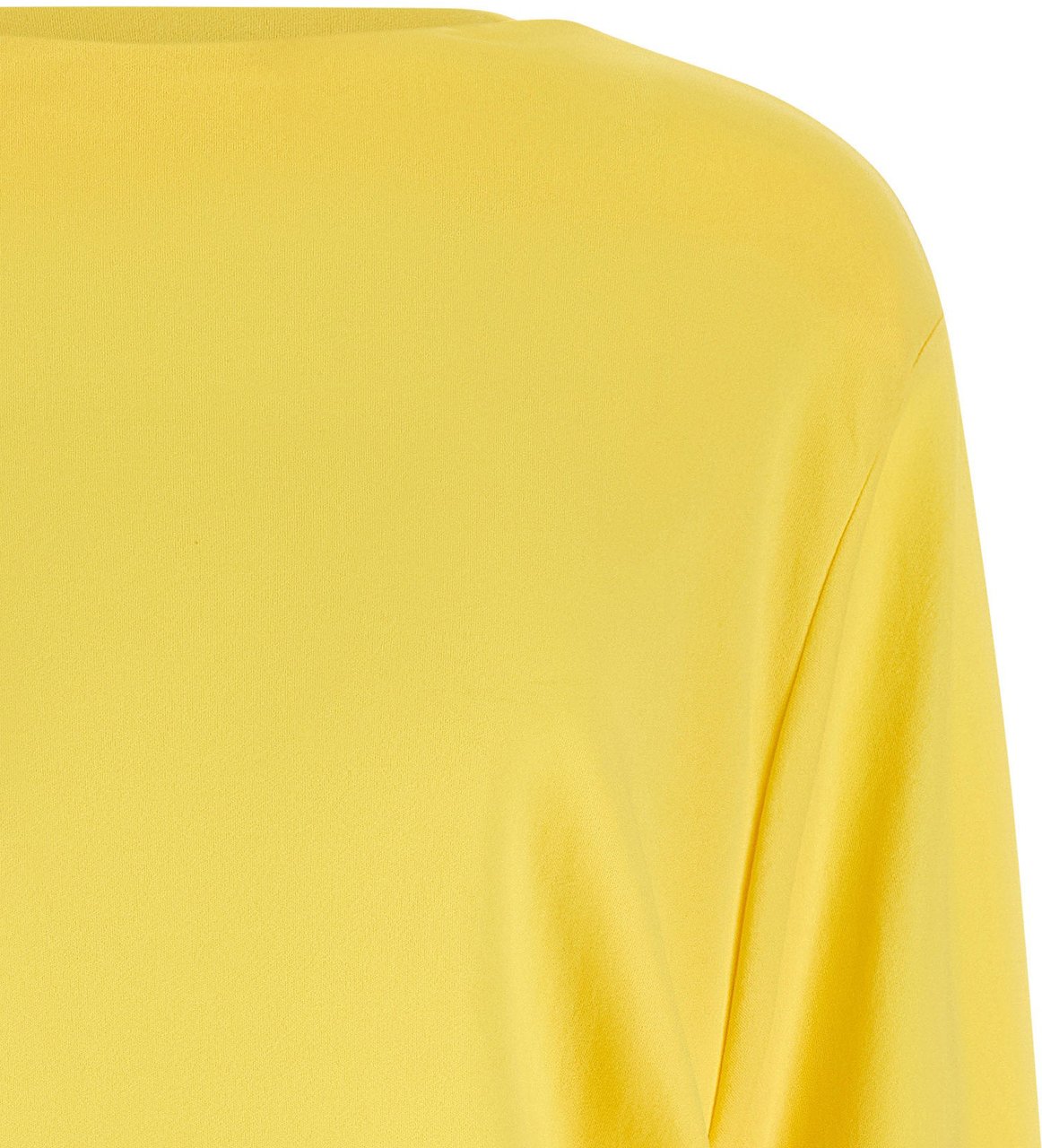 Jacquemus Back Draping Mini Dress with Embroidered Detail Geel
