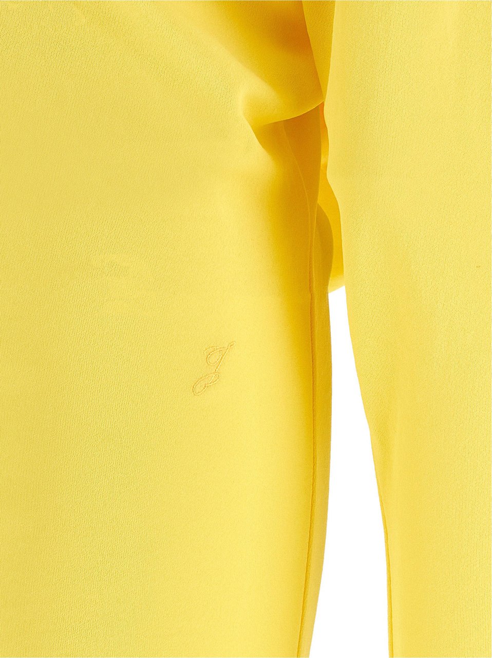 Jacquemus Back Draping Mini Dress with Embroidered Detail Geel