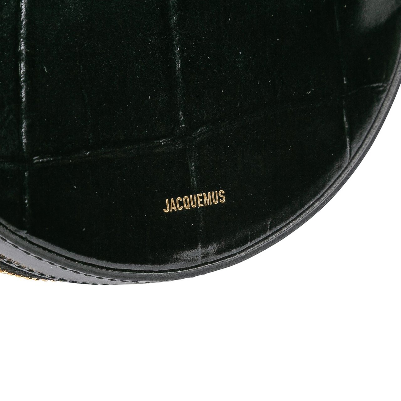 Jacquemus Croc Embossed Calfskin Le Vanito Zwart