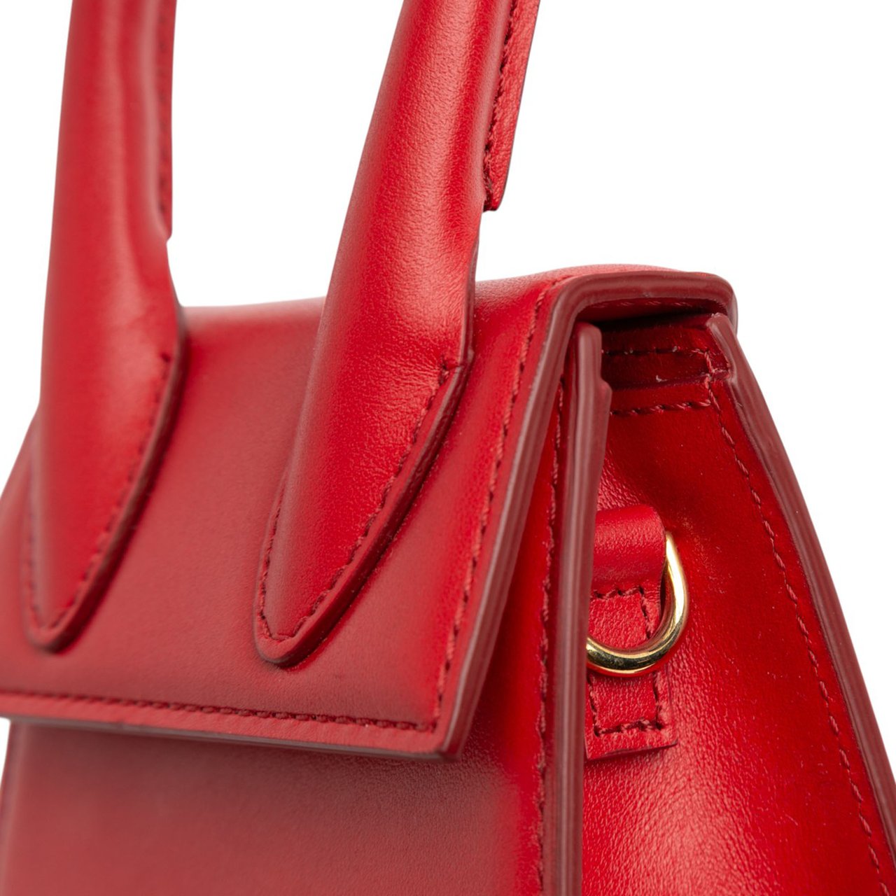 Jacquemus Mini Leather Le Chiquito Rood