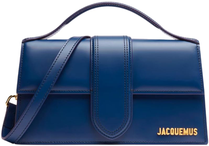 Jacquemus Jacquemus Dark NavyLeather Le Grand Bambino Handbag Blauw