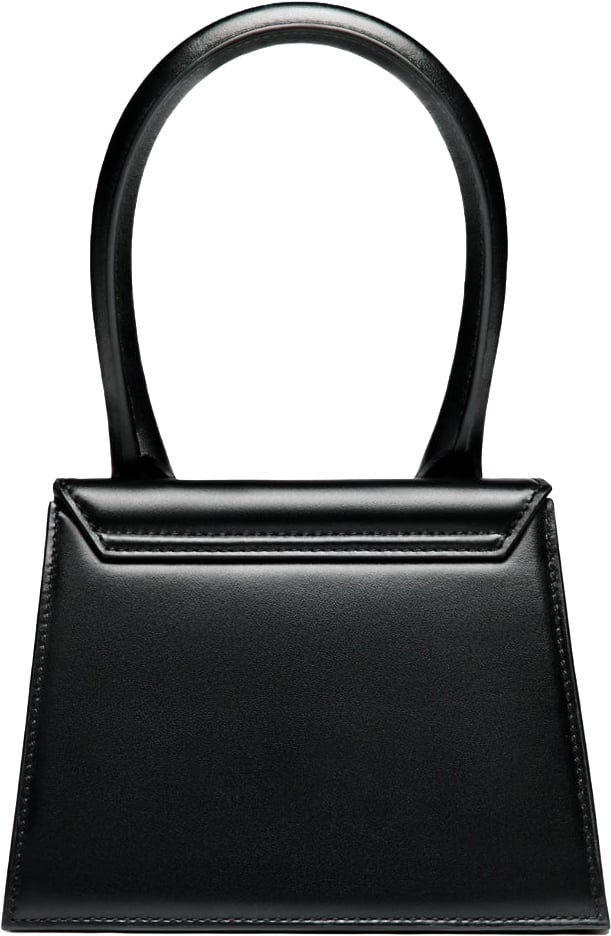 Jacquemus Black leather Le Chiquito moyen bag Zwart