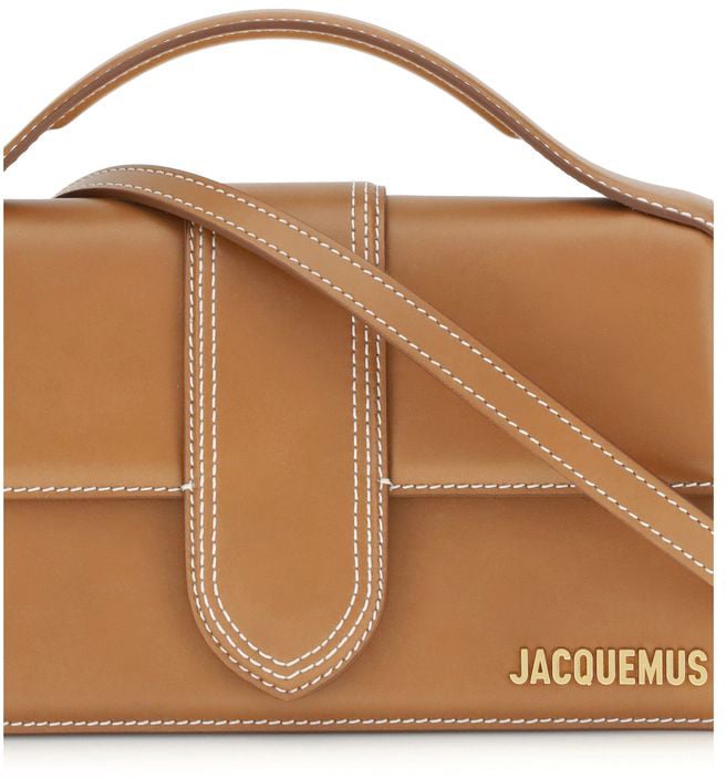 Jacquemus Brown Calf Leather Bos Taurus Handbag Bruin