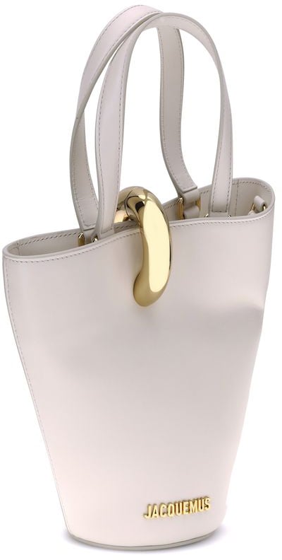 Jacquemus Jacquemus Beige Calf Leather Bos Taurus Shoulder Bag Beige
