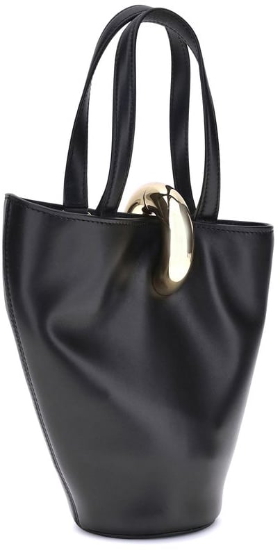 Jacquemus Jacquemus Black Calf Leather Bos Taurus Shoulder Bag Zwart