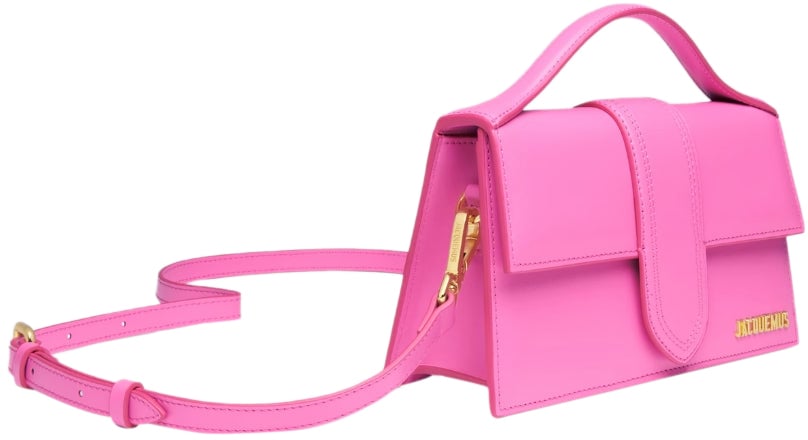 Jacquemus Jacquemus Neon Pink Leather Le Grand Bambino Handbag Roze