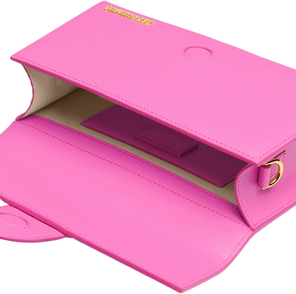 Jacquemus Jacquemus Neon Pink Leather Le Grand Bambino Handbag Roze