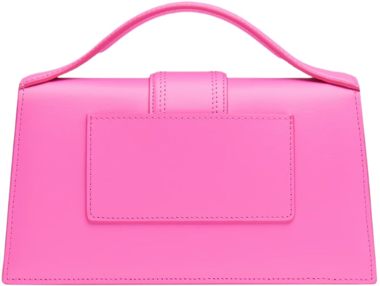 Jacquemus Jacquemus Neon Pink Leather Le Grand Bambino Handbag Roze