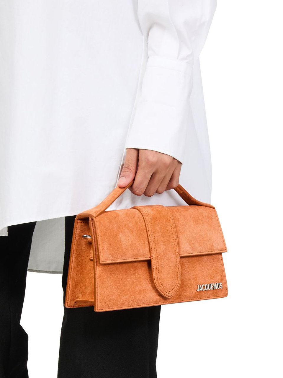 Jacquemus Terracotta Leather Le Grand Bambino Handbag Oranje