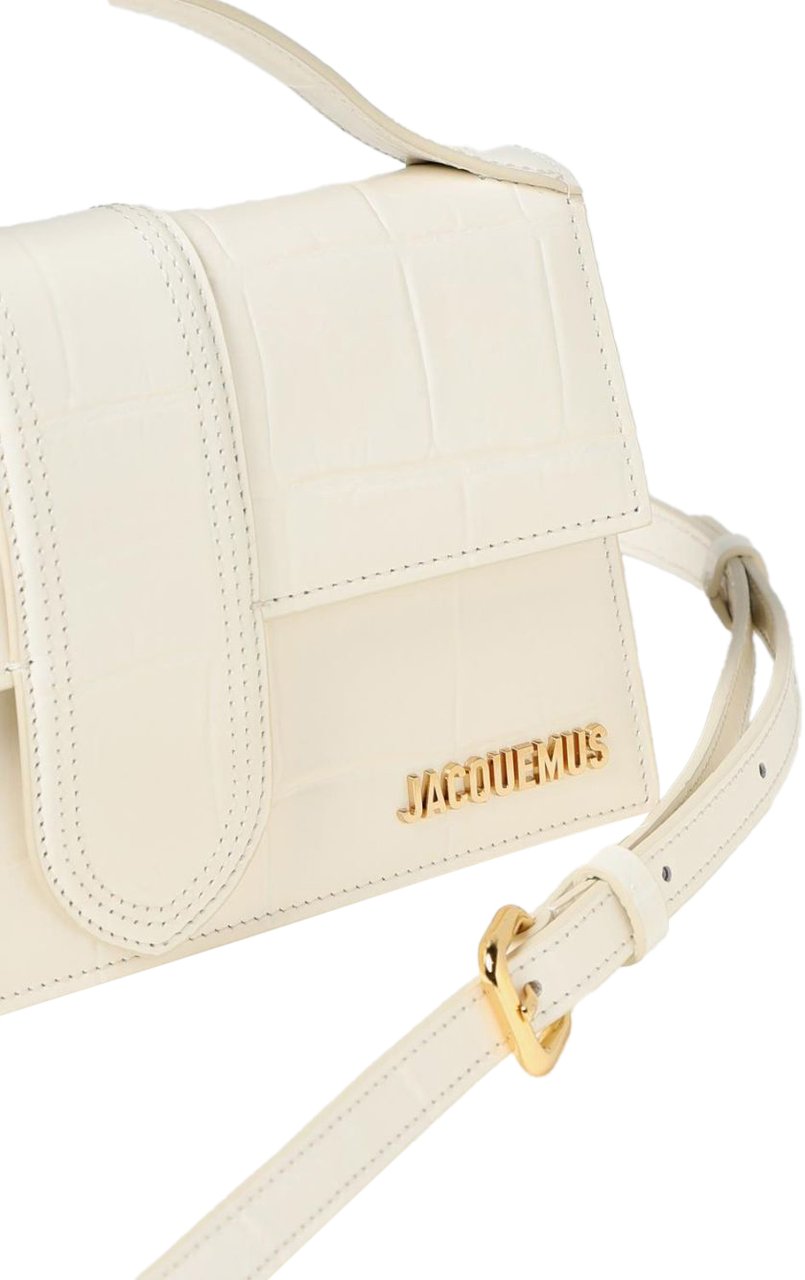 Jacquemus Jacquemus Ivory Cocco Le Grand Bambino Handbag Wit