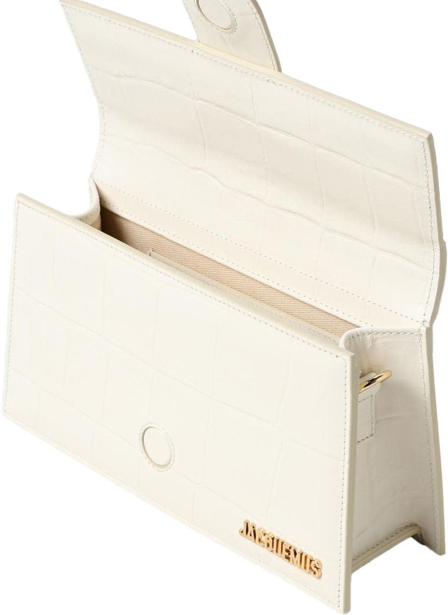 Jacquemus Jacquemus Ivory Cocco Le Grand Bambino Handbag Wit