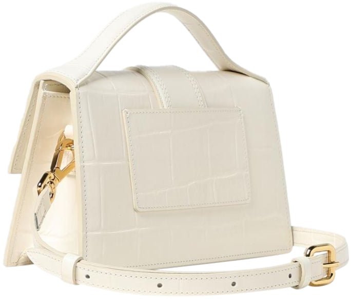 Jacquemus Jacquemus Ivory Cocco Le Grand Bambino Handbag Wit