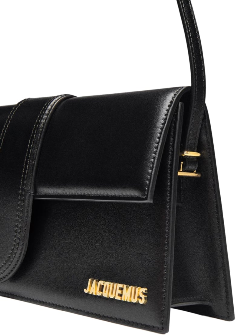 Jacquemus Jacquemus Black  leather Le Bambino Long bag Zwart