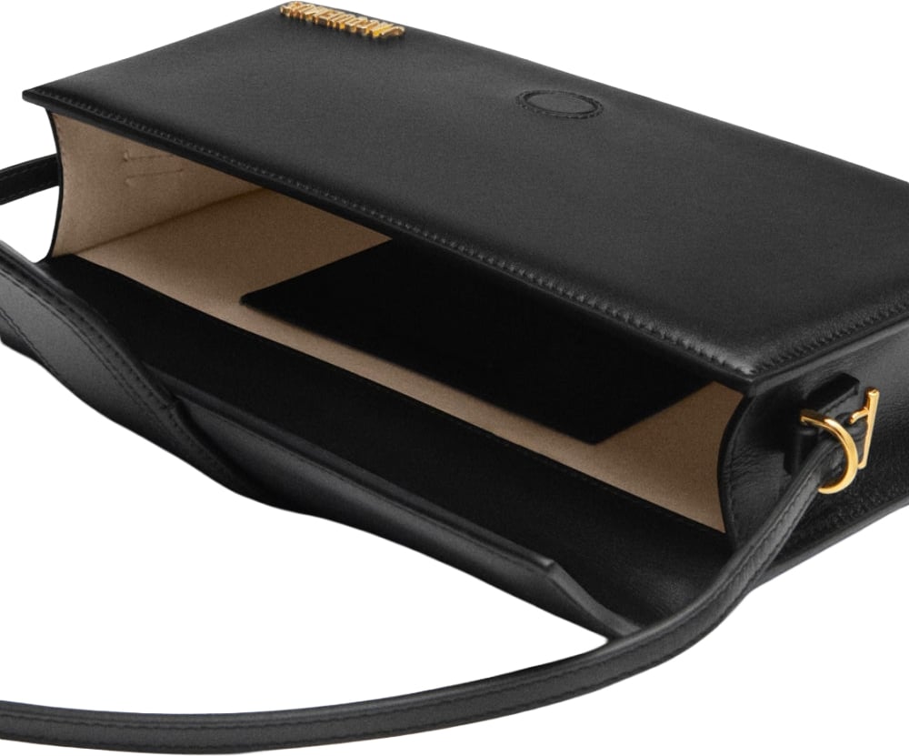 Jacquemus Black leather Le Bambino Long bag Zwart