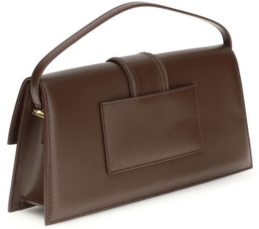 Jacquemus Brown Calf Leather Bos Taurus Shoulder Bag Bruin