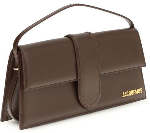 Jacquemus Brown Calf Leather Bos Taurus Shoulder Bag Bruin