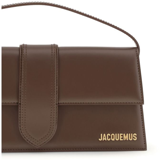 Jacquemus Brown Calf Leather Bos Taurus Shoulder Bag Bruin