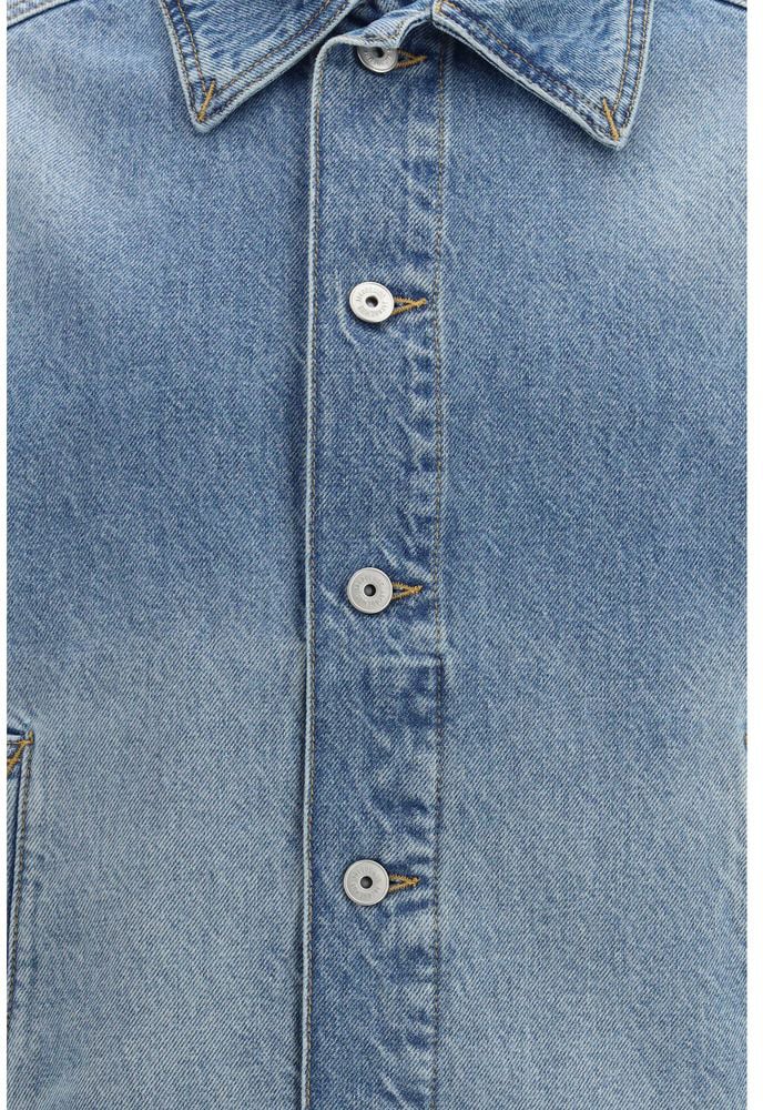 Jacquemus Blue Polyamide Denim Jacket Blauw