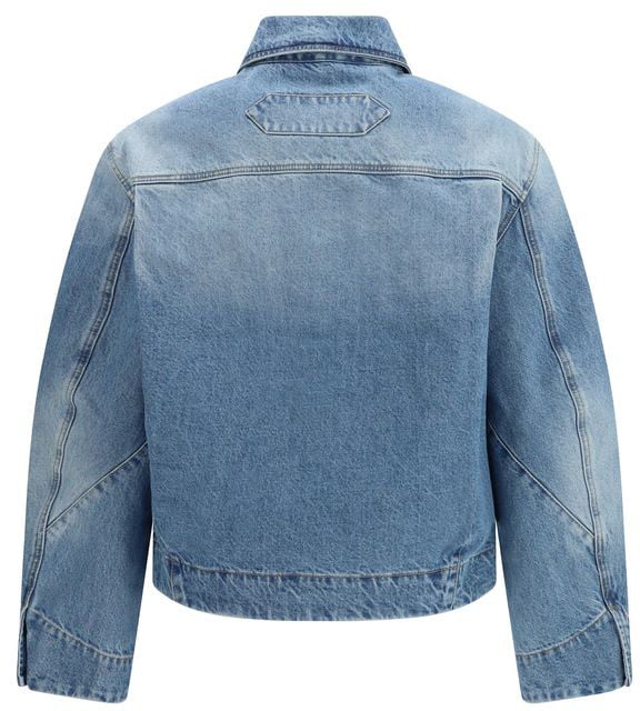 Jacquemus Blue Polyamide Denim Jacket Blauw