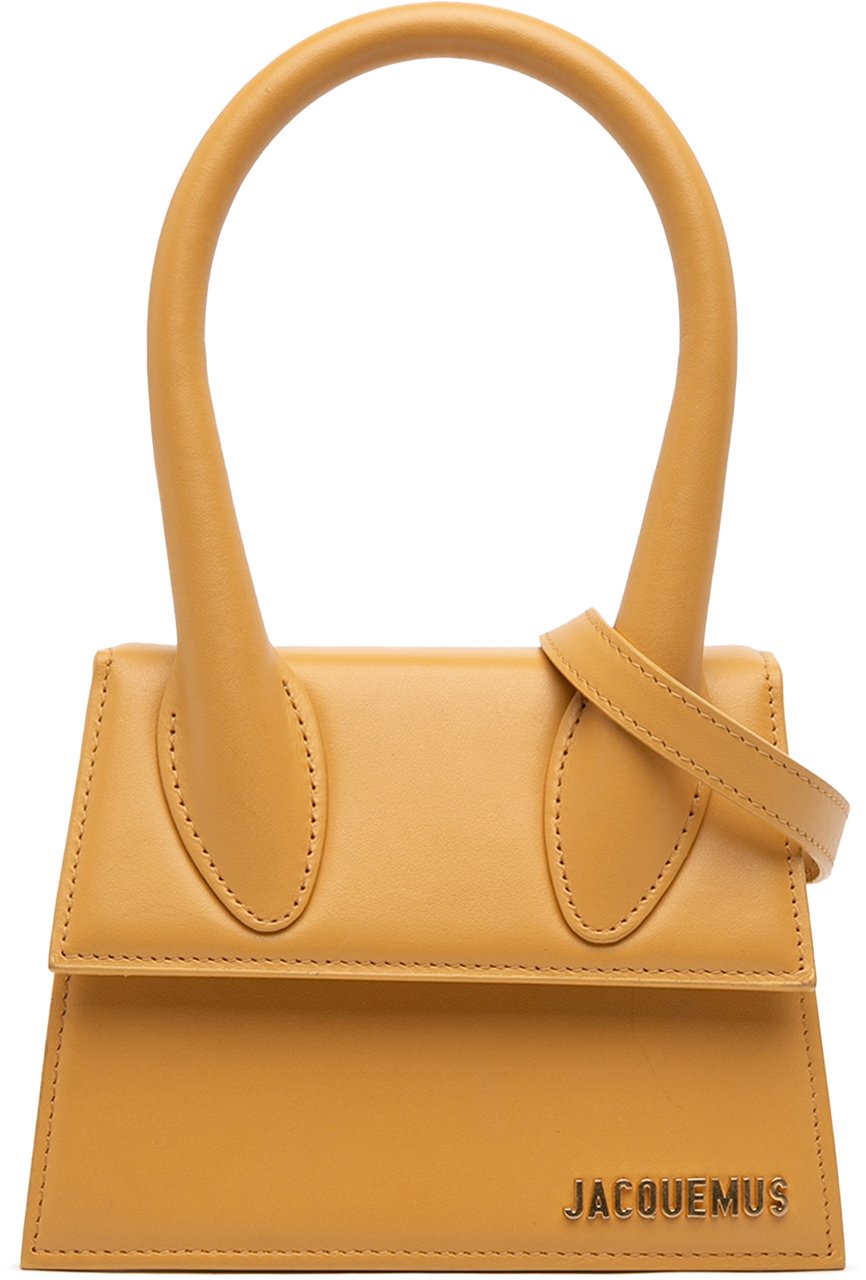 Jacquemus Leather Le Chiquito Moyen Geel