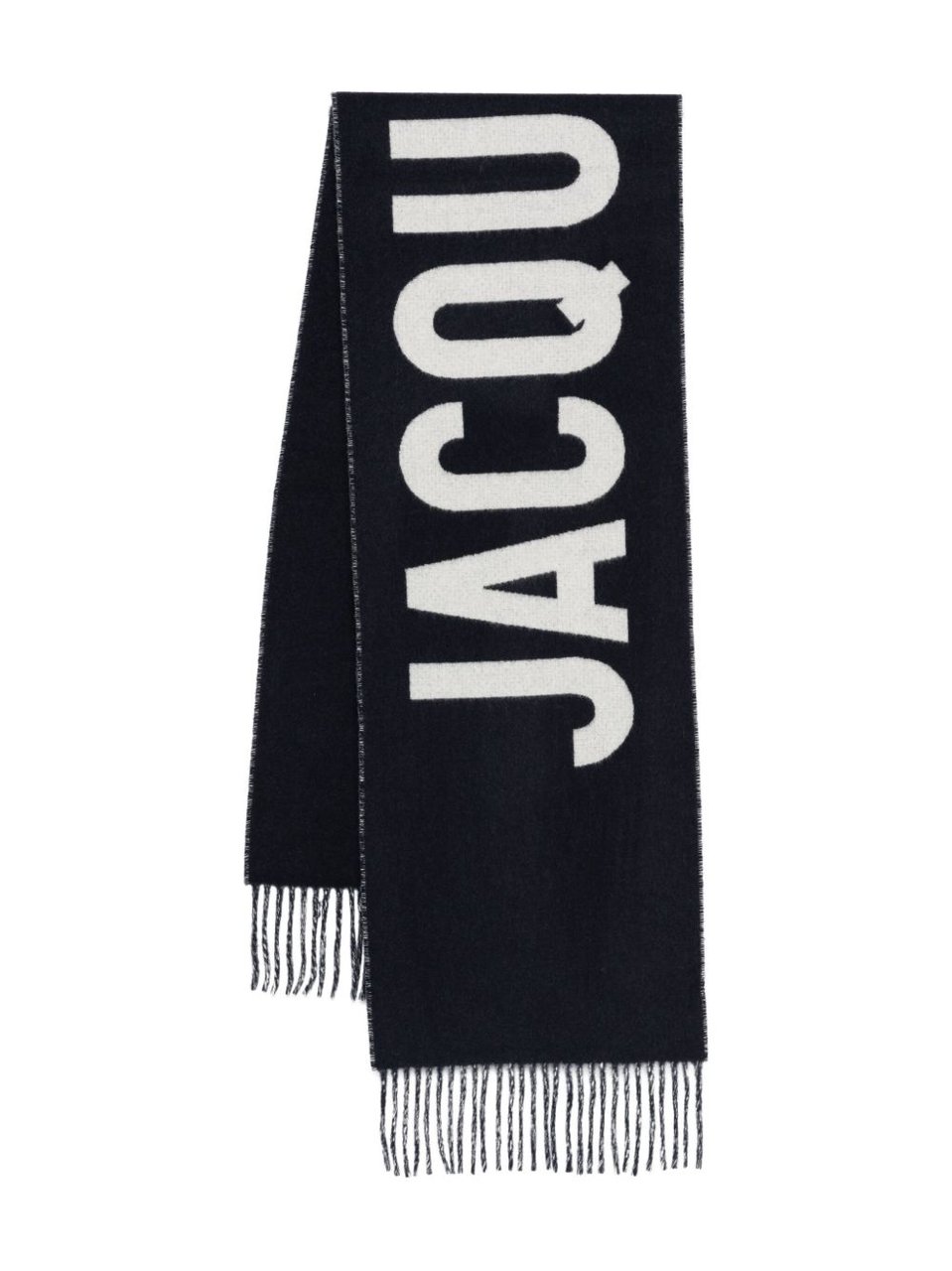 Jacquemus Wraparound Navy Blue Scarf Zwart