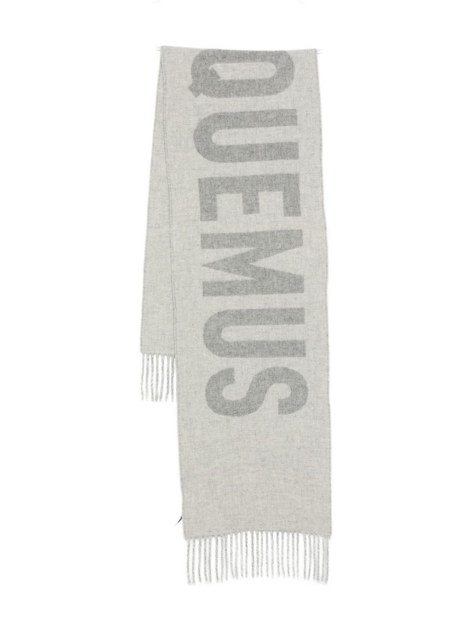 Jacquemus Rectangular Light Grey Scarf Wit
