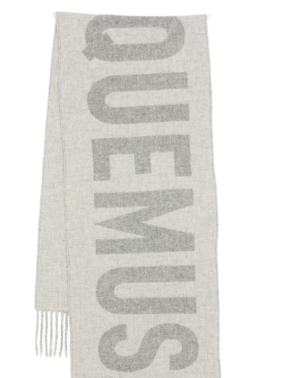 Jacquemus Rectangular Light Grey Scarf Wit