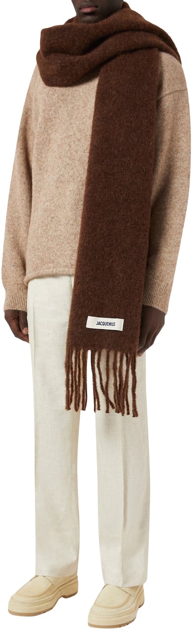 Jacquemus L'ECHARPE CARRO BROWN Bruin
