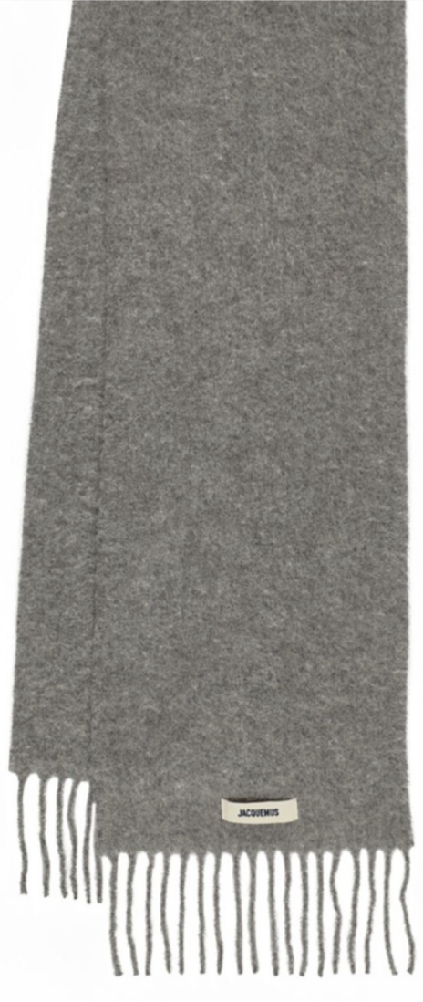 Jacquemus L'ECHARPE CARRO GREY Grijs