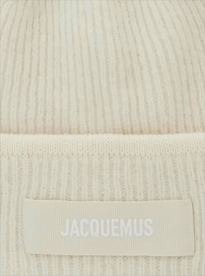 Jacquemus Ribbed Knit Hat Neutraal